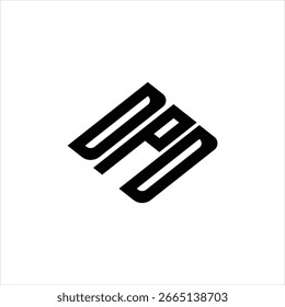 Modern abstract DPD logo design featuring geometric lines for innovative data analysis and digital transformation branding