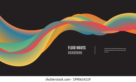 Modern Abstract Dynamic Gradient Colors Wave Background. Good For Wallpaper, Banner, Website, Poster Or Motion Template.