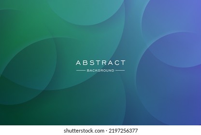 modern abstract dynamic green blue circle shape shadow and light dimension background. eps10 vector