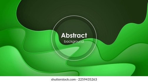 modern abstract dynamic green color with wavy shape overlap layers background. eps10 vector