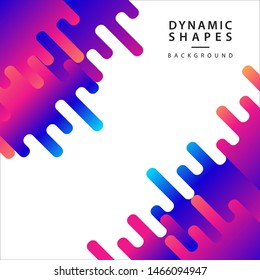 Modern Abstract dynamic shapes rounded lines background with Colorful image. Vector illustration.