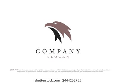 modern abstract eagle head logo