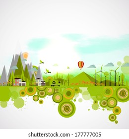 Modern Abstract Ecology Town