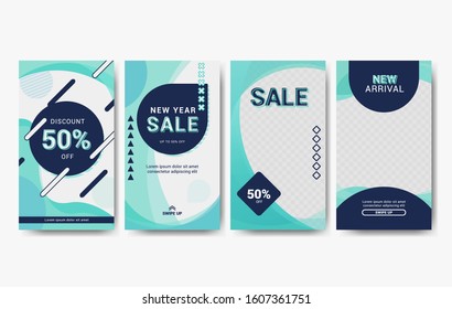 Modern Abstract Editable and Unique Social Media Template with Blue Colour.