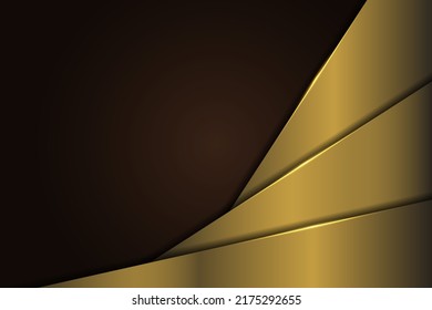 Modern Abstract Elegant Diagonal Realistic Overlap Golden Brown Premium Background