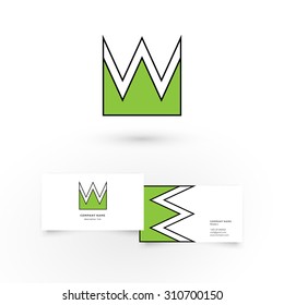 Modern abstract element with business card template. Best for identity and logotypes.