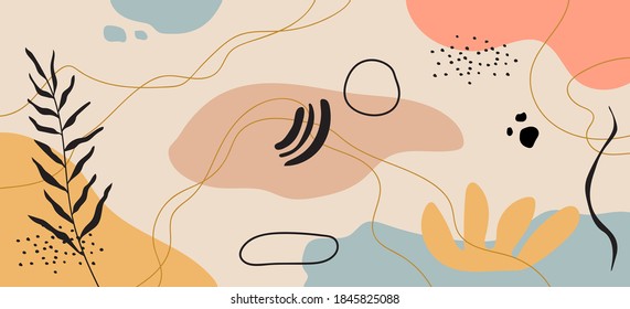 Modern abstract elements set, minimal design, vector illustration.