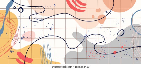 Modern abstract elements set, minimal design, vector illustration.