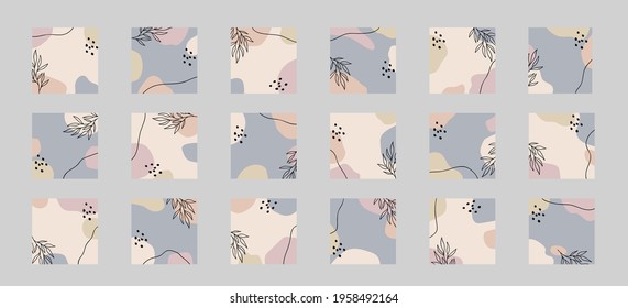 Modern abstract elements set, minimal design, vector illustration.