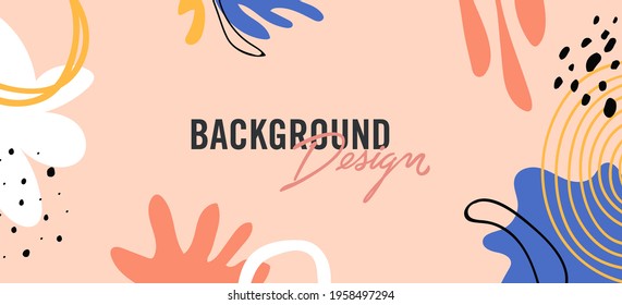 Modern abstract elements set, minimal design, vector illustration.