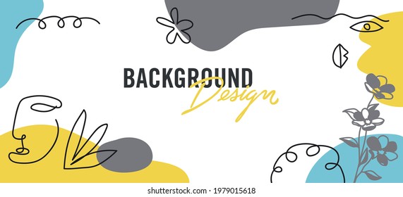 Modern abstract elements set, minimal design, vector illustration.