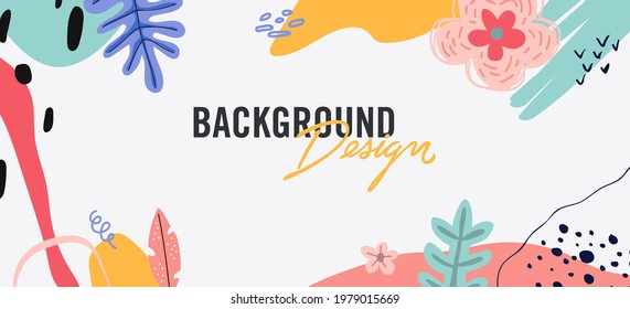 Modern abstract elements set, minimal design, vector illustration.