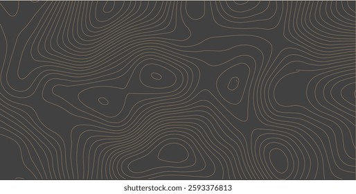 Modern and Abstract Elevation Lines Pattern Featuring a Curved Topographic Design

