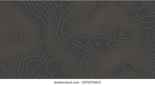 Modern and Abstract Elevation Lines Pattern Featuring a Curved Topographic Design
