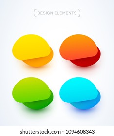 Modern abstract ellipse bubbles collection. Design and logo elements