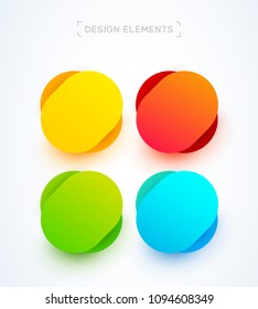 Modern abstract ellipse bubbles collection. Design and logo elements