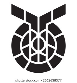 Diseño Abstractas moderno del emblema con las Formas fluidas para el uso de la marca y de la identidad