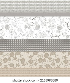 modern abstract ethnic flower color pattern, pattern for fabric textile.