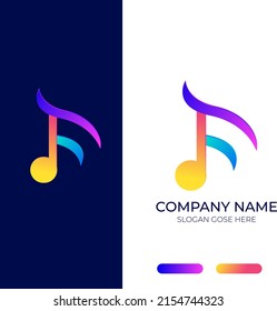 Modern abstract F letter logo । music logo