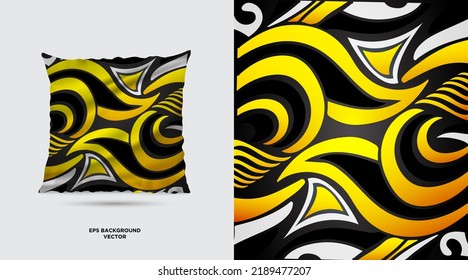 Modern and Abstract Fabric textile pattern design template vector. Futuristic Fabric Painting Designs For Pillow Covers vector