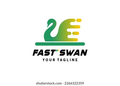 Modern abstract fast goose icon logo design