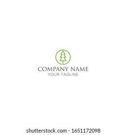 modern abstract fir tree logo