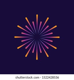 Modern Abstract Firework Spark Light Beam Design Template for Autism, Healthcare, Personal Encouragement, Company Sign, Celebration