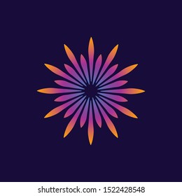 Modern Abstract Firework Spark Light Beam Design Template for Autism, Healthcare, Personal Encouragement, Company Sign, Celebration