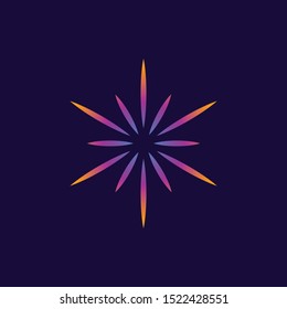 Modern Abstract Firework Spark Light Beam Design Template for Autism, Healthcare, Personal Encouragement, Company Sign, Celebration