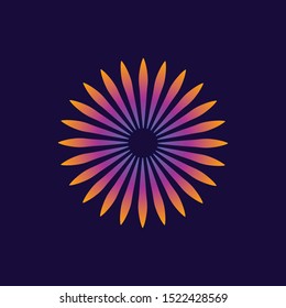 Modern Abstract Firework Spark Light Beam Design Template for Autism, Healthcare, Personal Encouragement, Company Sign, Celebration
