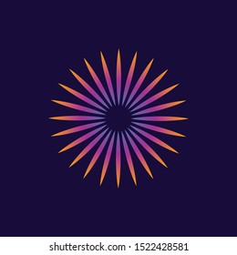 Modern Abstract Firework Spark Light Beam Design Template for Autism, Healthcare, Personal Encouragement, Company Sign, Celebration