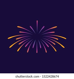 Modern Abstract Firework Spark Light Beam Design Template for Autism, Healthcare, Personal Encouragement, Company Sign, Celebration