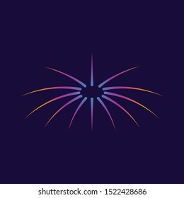 Modern Abstract Firework Spark Light Beam Design Template for Autism, Healthcare, Personal Encouragement, Company Sign, Celebration