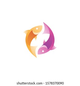 Modern Abstract Fish Logo Icon