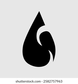 Modern abstract flame logo with a dynamic and minimalist design. Perfect for energy companies, fire-related industries, branding, digital art, and creative business identity