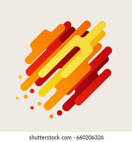 Modern abstract flat design, creative concept, diagonal background with polygonal geometric elements.Vector illustration with red, yellow, orange lines.