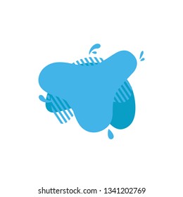 modern abstract Flat geometric liquid form, flyer presentation