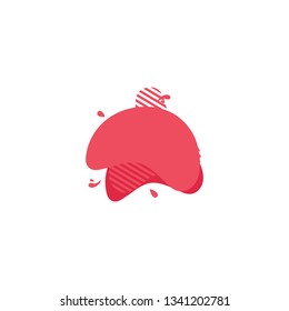 modern abstract Flat geometric liquid form, flyer presentation