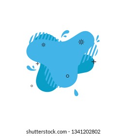 modern abstract Flat geometric liquid form, flyer presentation