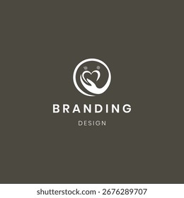 Modern abstract flat house and bio logo design