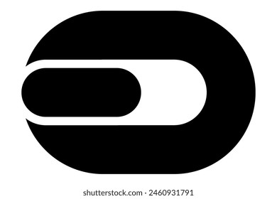 Icono plano abstracto moderno. Concepto de logotipo negro. Diseño gráfico. Ilustración vectorial aislada sobre fondo blanco.