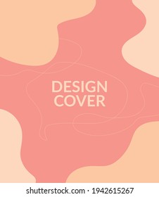 Modern abstract floral art vector notebook background. Hand draw template leaves and line art background for paper, cover, fabric, interior decor.