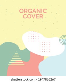 Modern abstract floral art vector notebook background. Hand draw template leaves and line art background for paper, cover, fabric, interior decor.