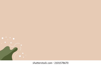 Modern abstract floral art vector leaves background. Hand draw tropical leaves and line art background for paper, cover, fabric, cards, presentation.