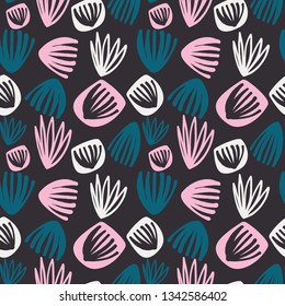 modern abstract  floral pattern. perfect for fabric kids designs and branding.