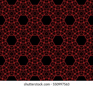 Modern abstract floral pattern. vector illustration. red color