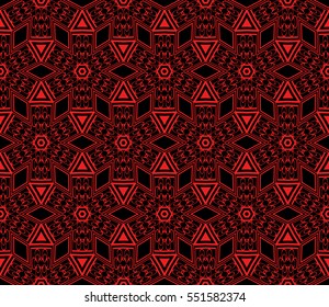 Modern abstract floral pattern. vector illustration. red color