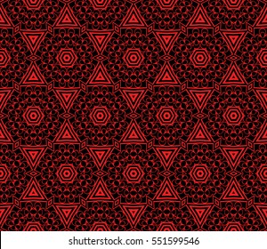 Modern abstract floral pattern. vector illustration. red color