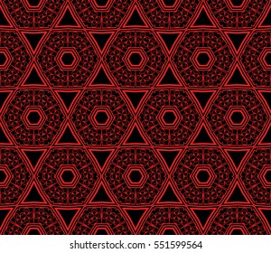 Modern abstract floral pattern. vector illustration. red color