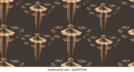 Flor abstracta moderna, hoja, patrón sin fisuras. diseñado con ideas creativas
